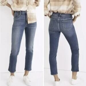Madewell‎ Basic Dearham Medium Wash Stovepipe Straight Leg Jean Size 28